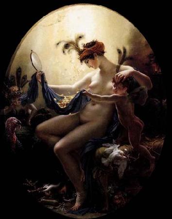 Girodet-Trioson, Anne-Louis Mademoiselle Lange as Danae oil painting picture